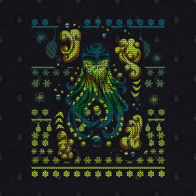 Ugly Christmas Sweater: Cthulhu by hybridgothica